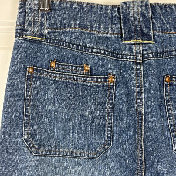 Old Navy Jean Mini Skirt Pockets Vintage Y2K 2000s Dark Wash Women's Size 4 - Picture 9 of 9